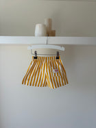 Gestreept short - geel & wit