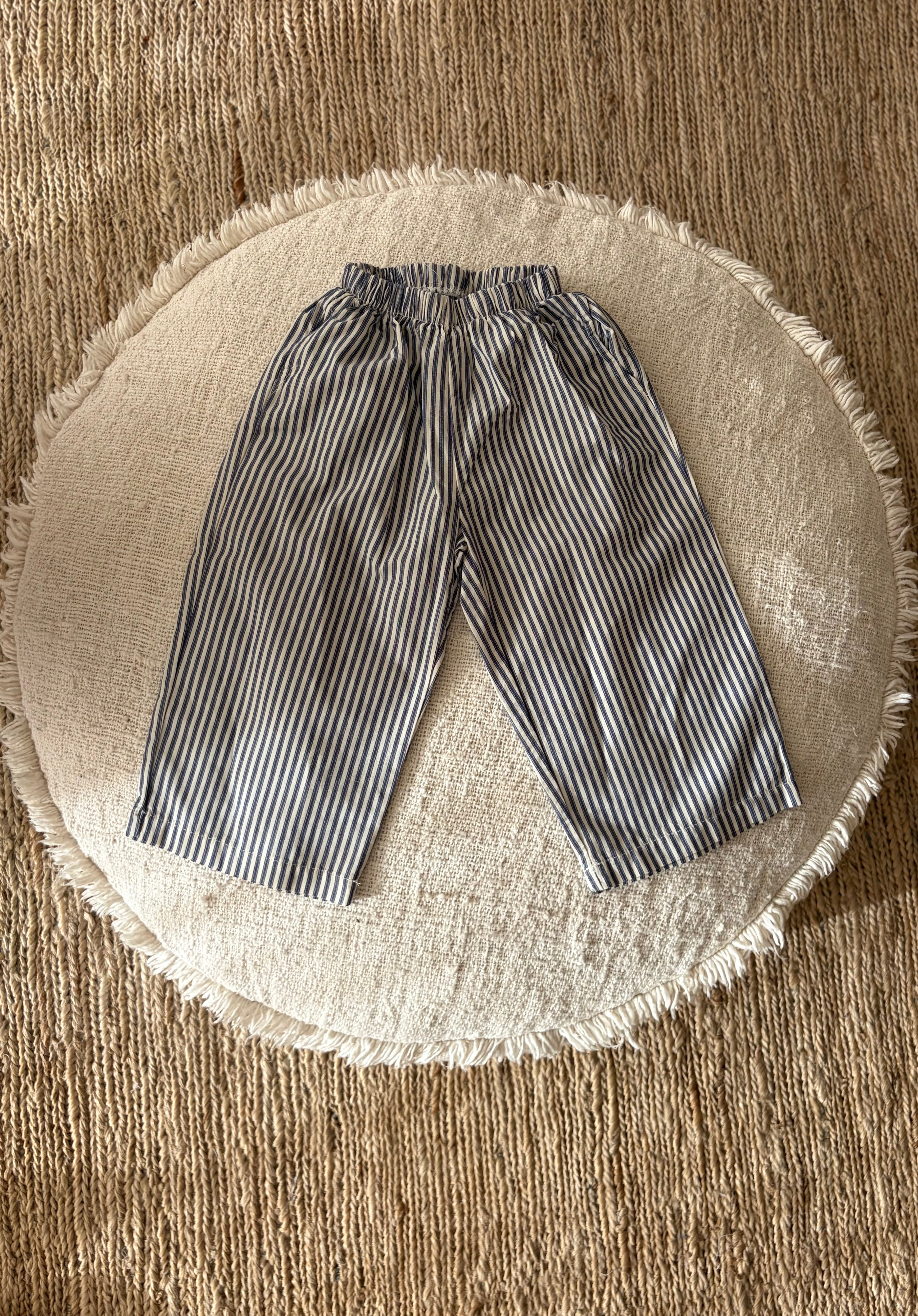 Marine gestreepte broek