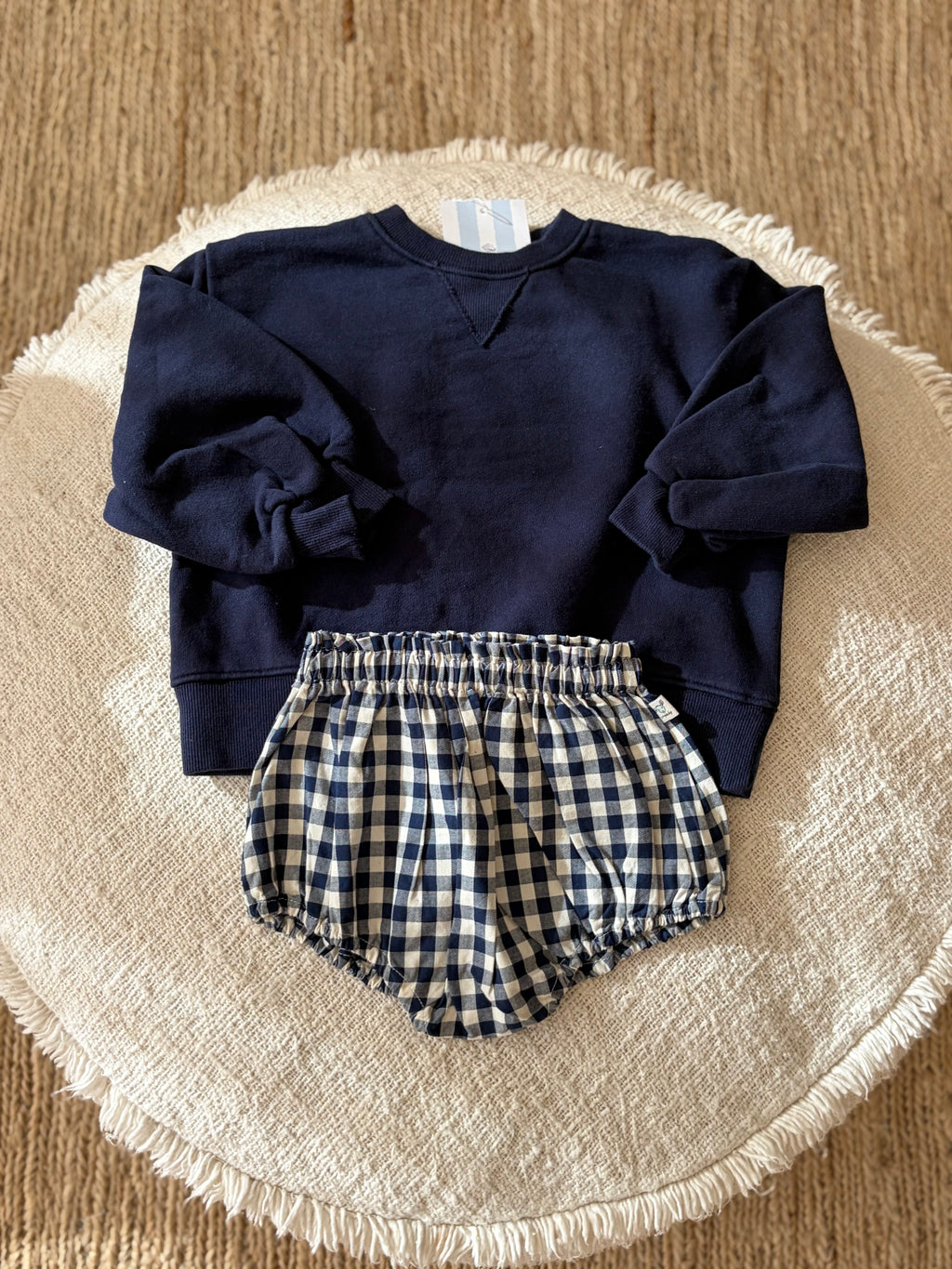 blauw geruite bloomer