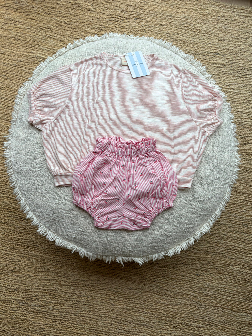 Bloomer met kersjes & strepen 