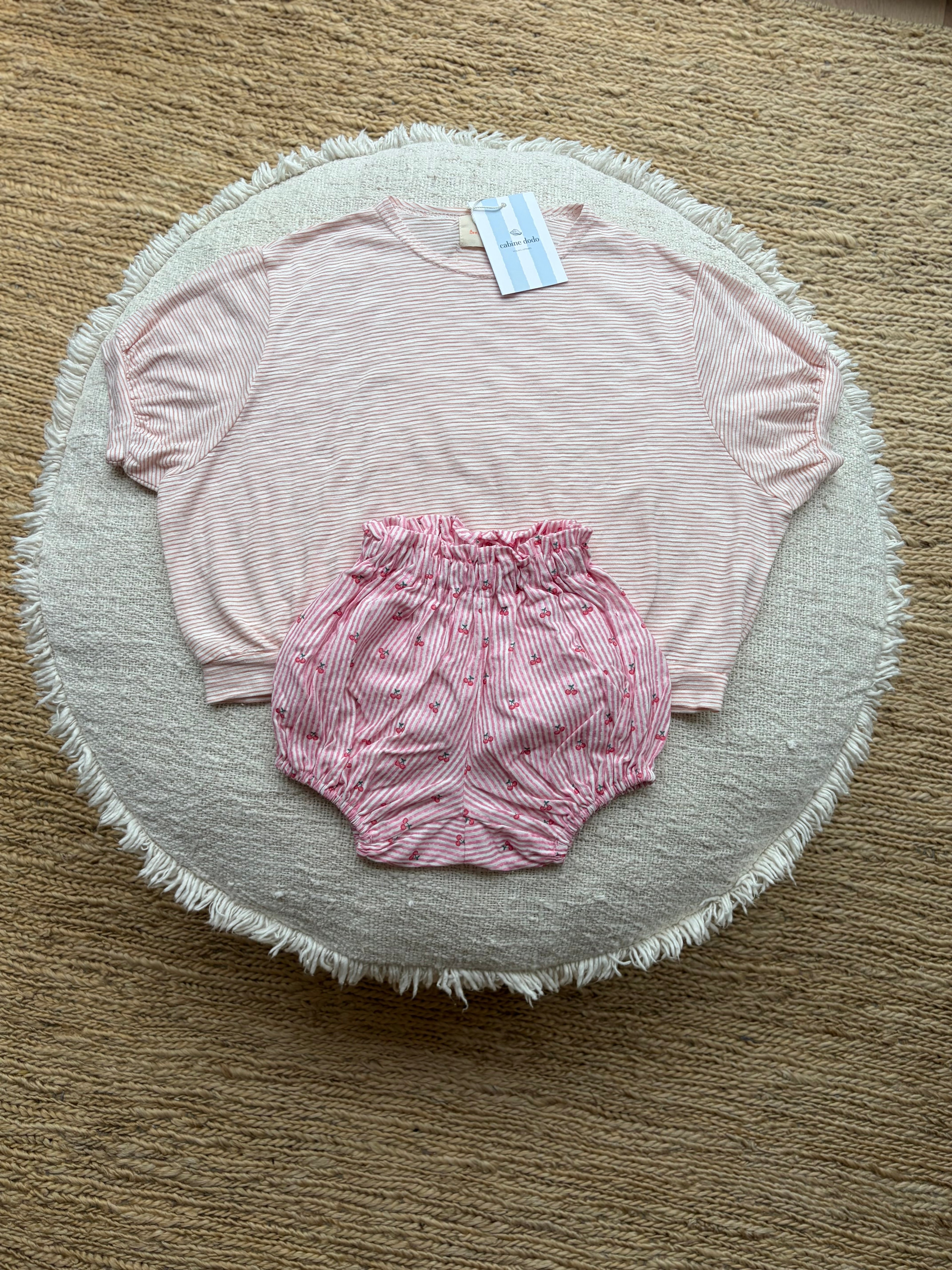 Bloomer met kersjes & strepen 