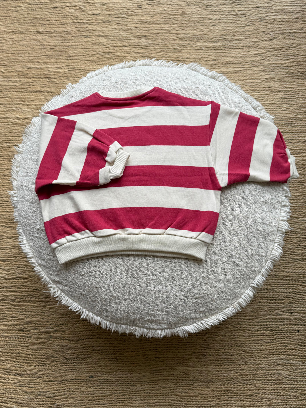 Chunky striped sweater - red