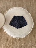 Geruite short - marineblauw