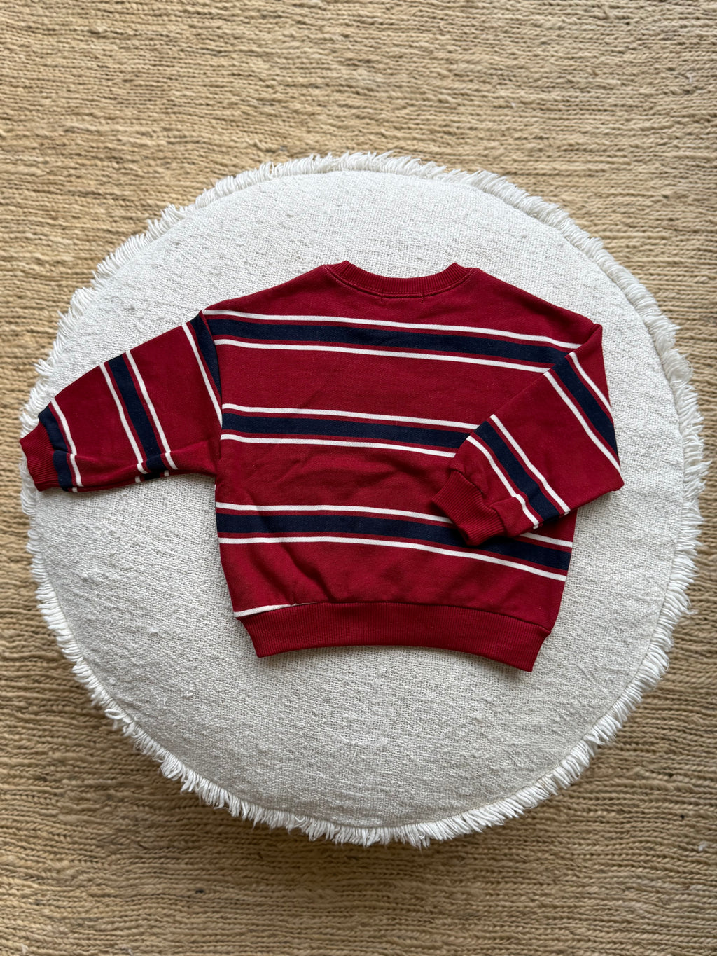Chunky striped sweater - red