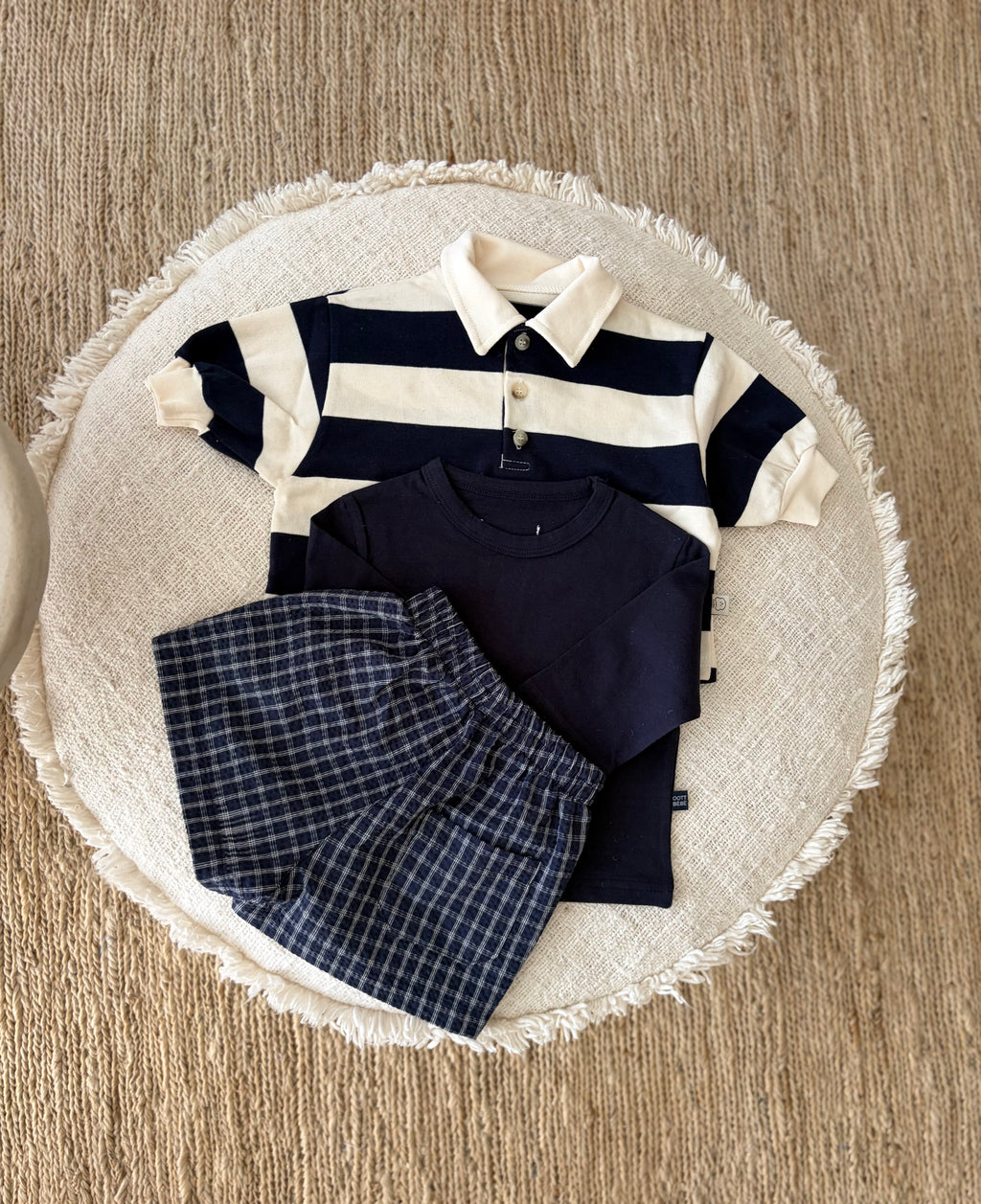 Polo sweatshirt in marineblauw