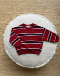Chunky striped sweater - red
