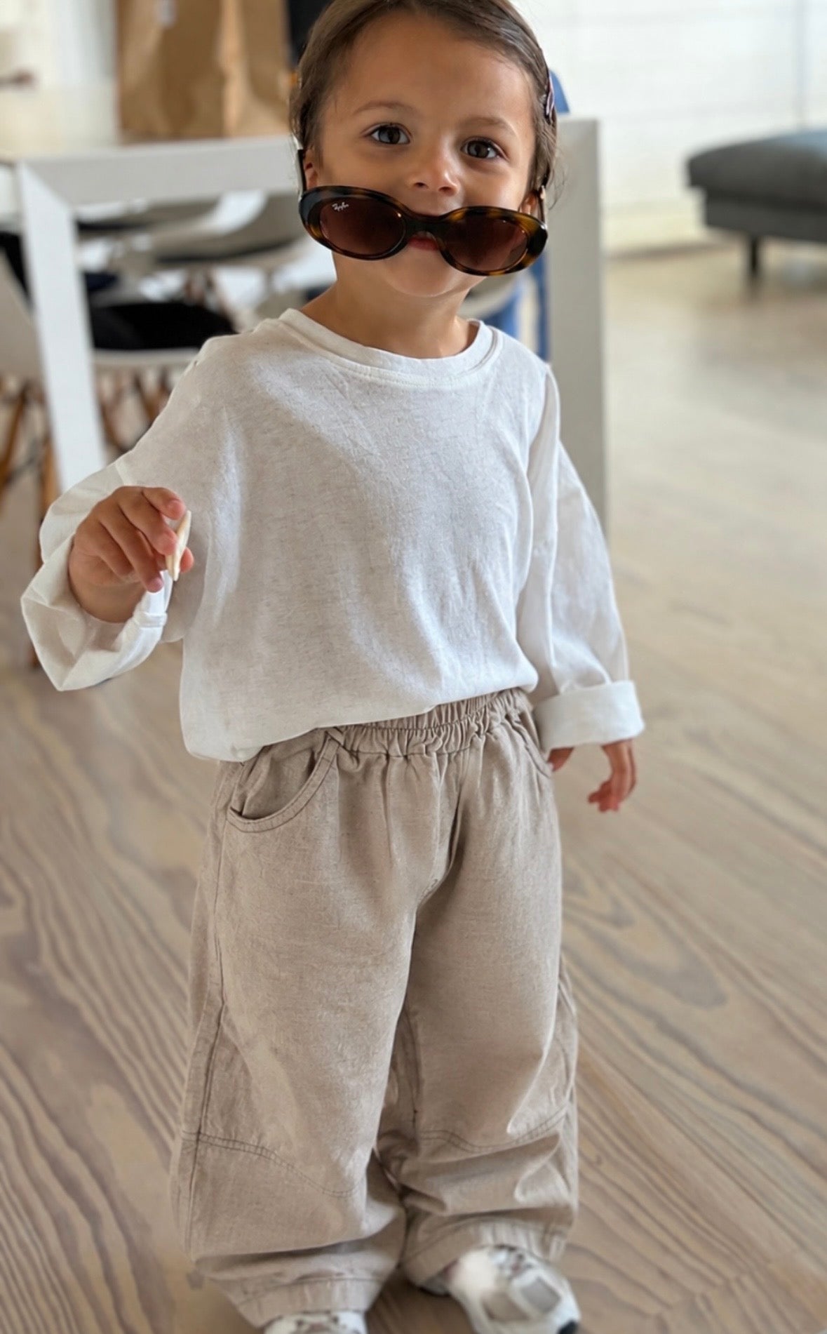 Coole beige baggy broek