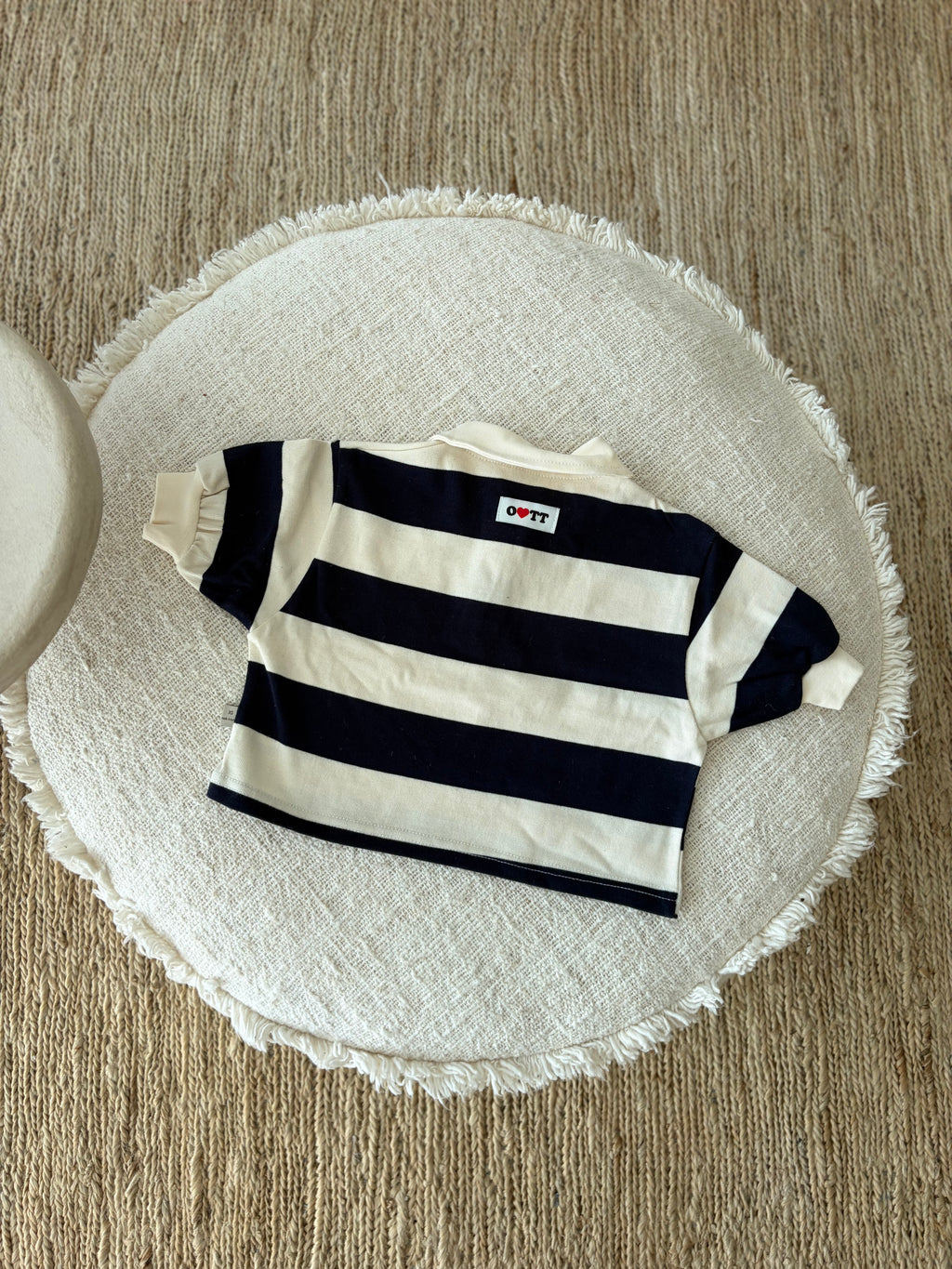 Polo sweatshirt in marineblauw