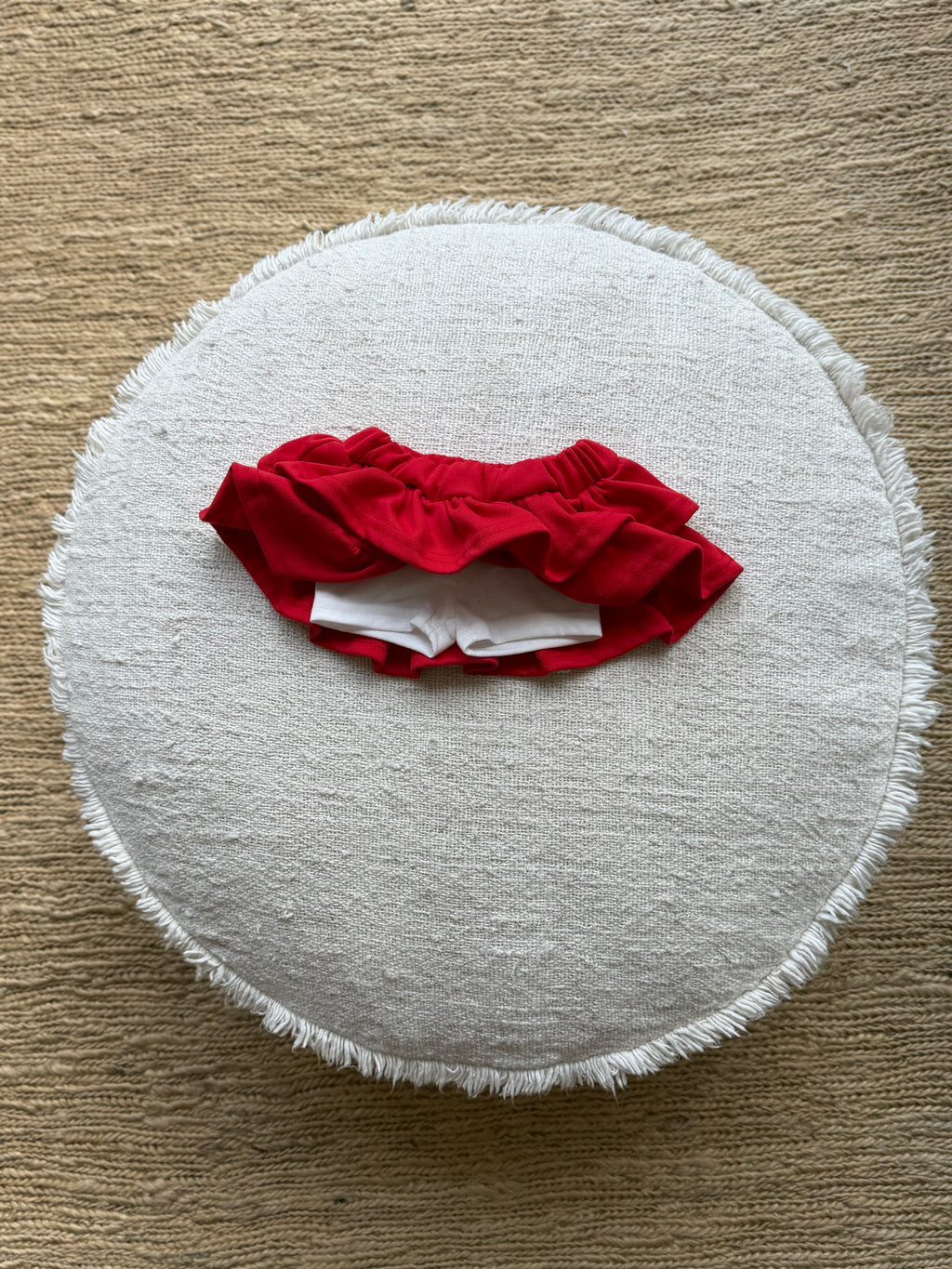 Red soft Can Can skirt