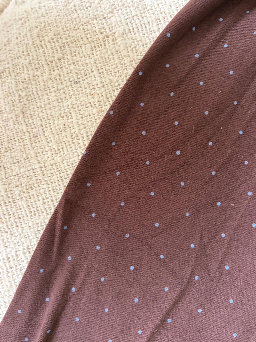 Bruine ruche broek met bolletjes