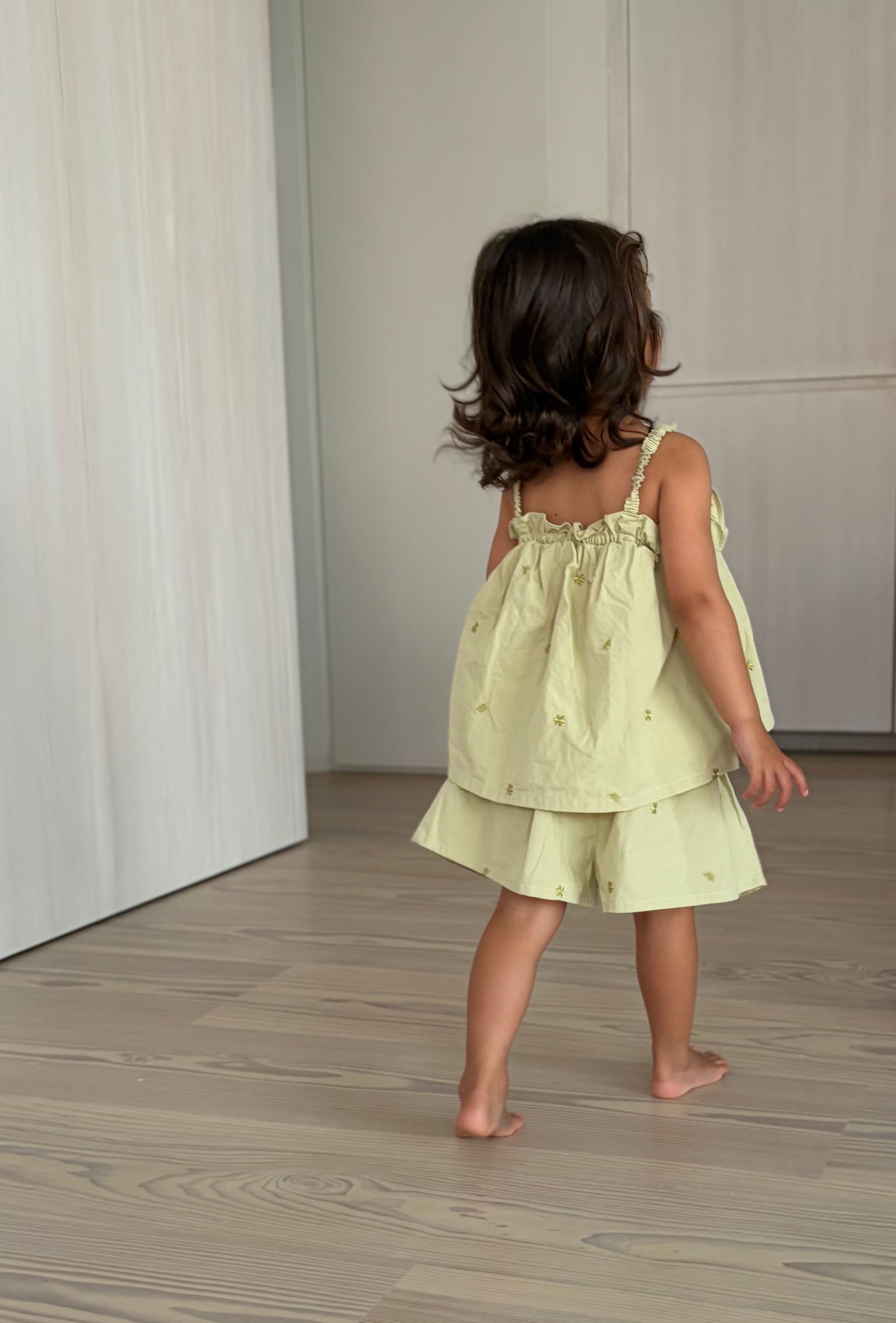 Colette flowy short - limoen