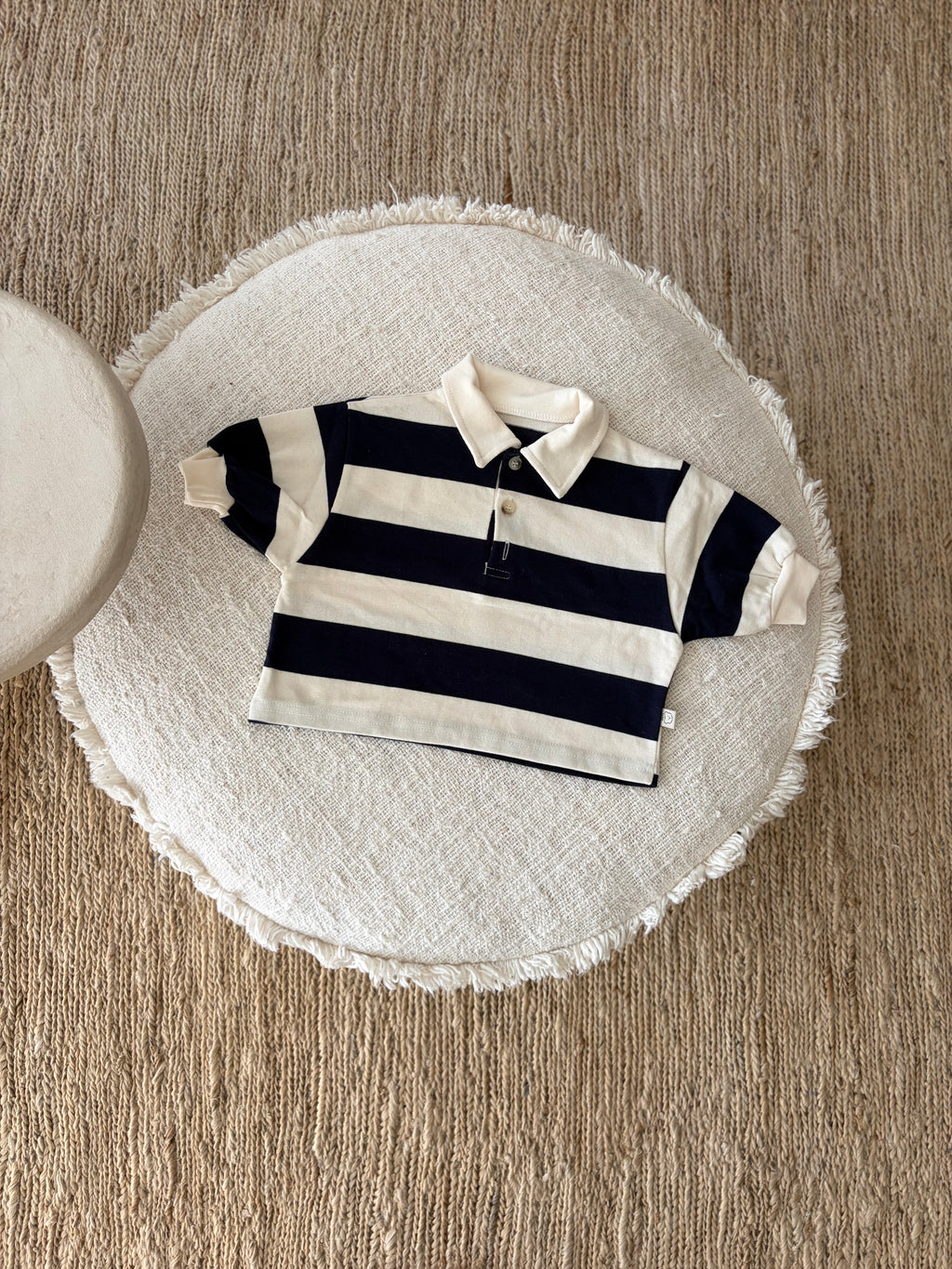 Polo sweatshirt in marineblauw