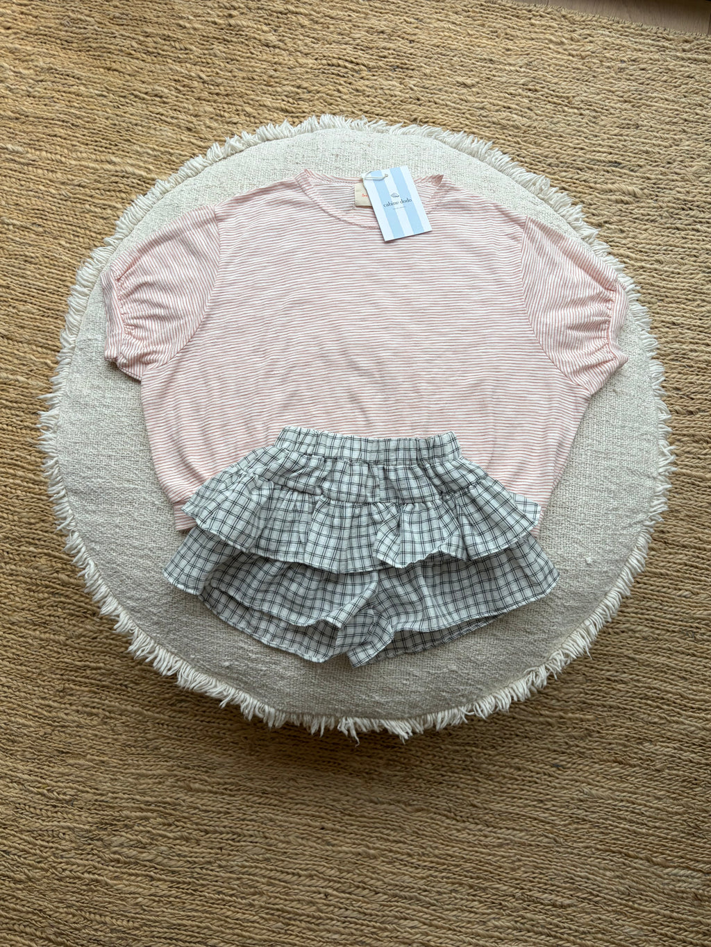 Geruite Can Can skort