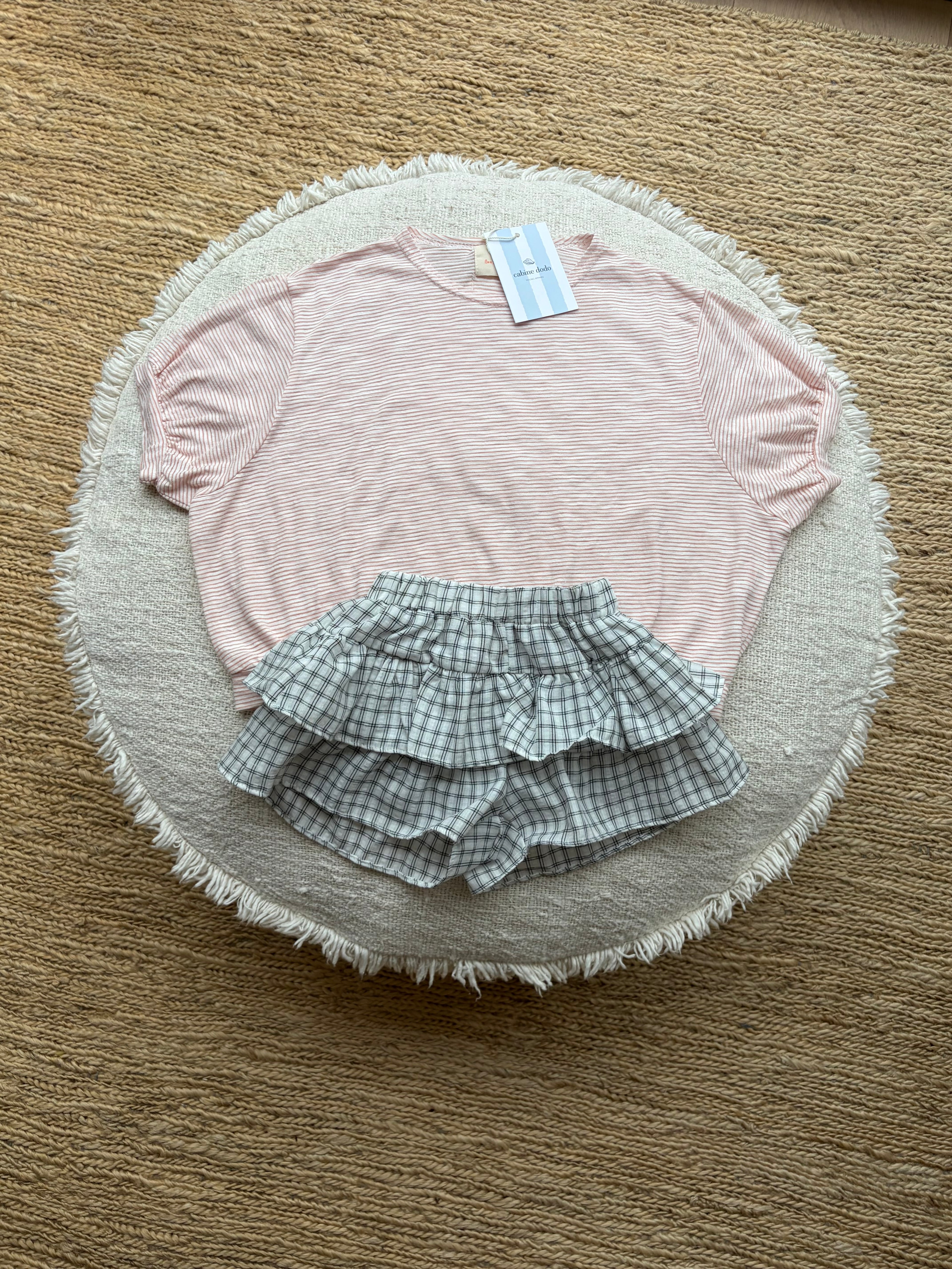 Geruite Can Can skort
