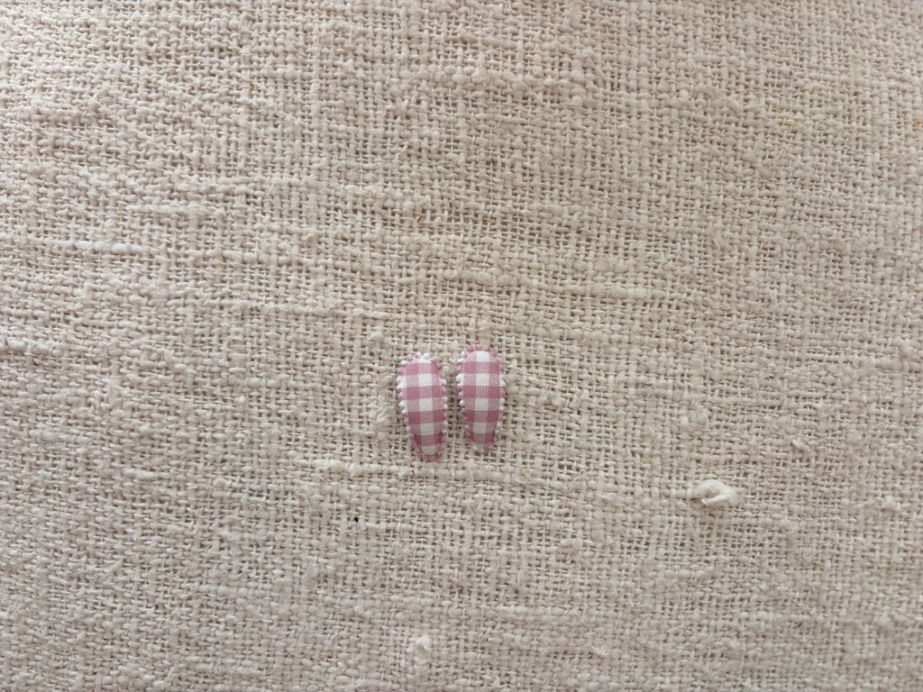 2 baby haarclipjes oudroze