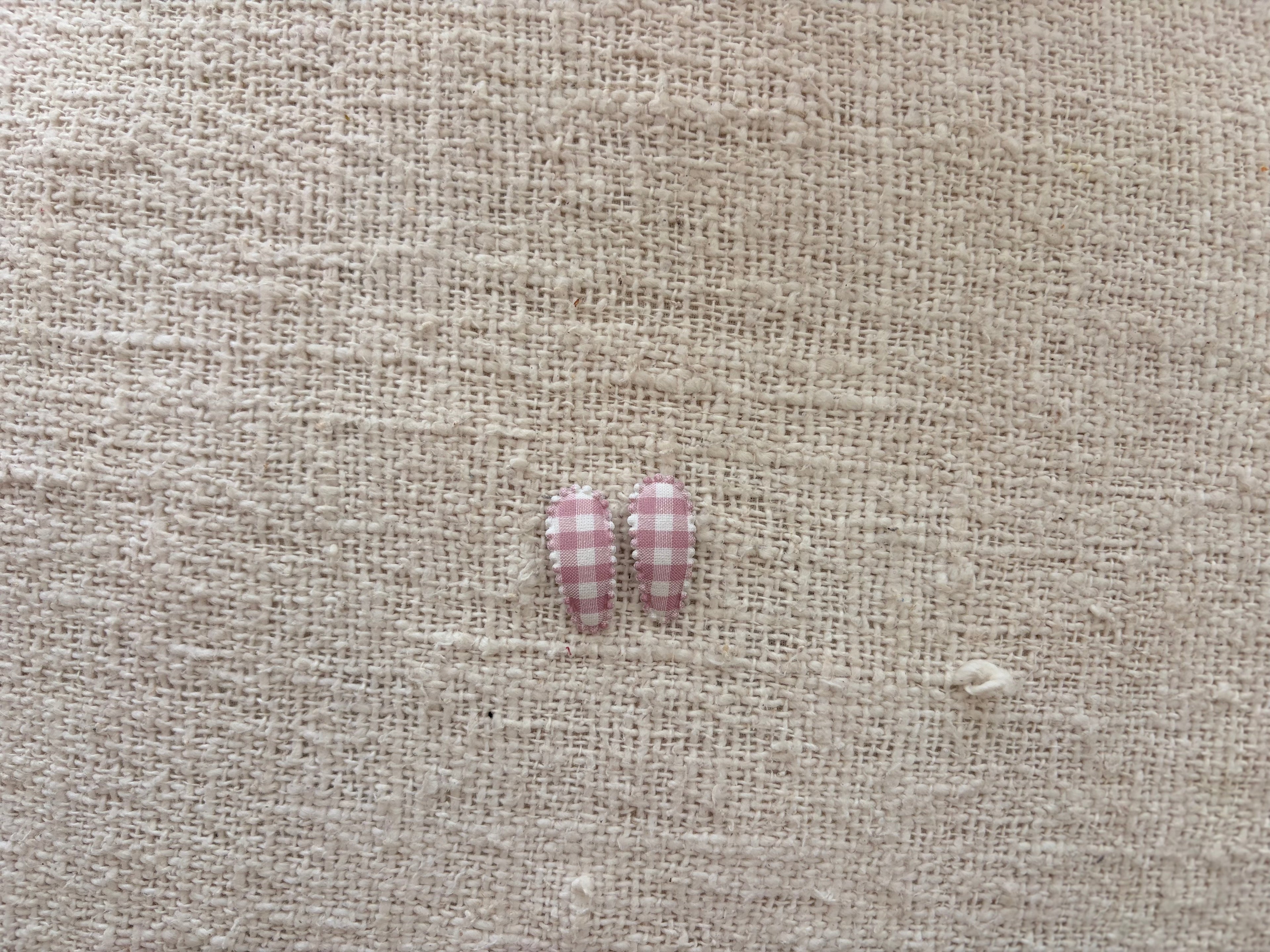 2 baby haarclipjes oudroze