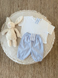 Lichtblauwe vichy broek
