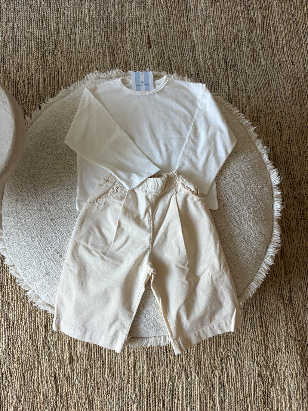witte tee met lange mouwen - sweater look
