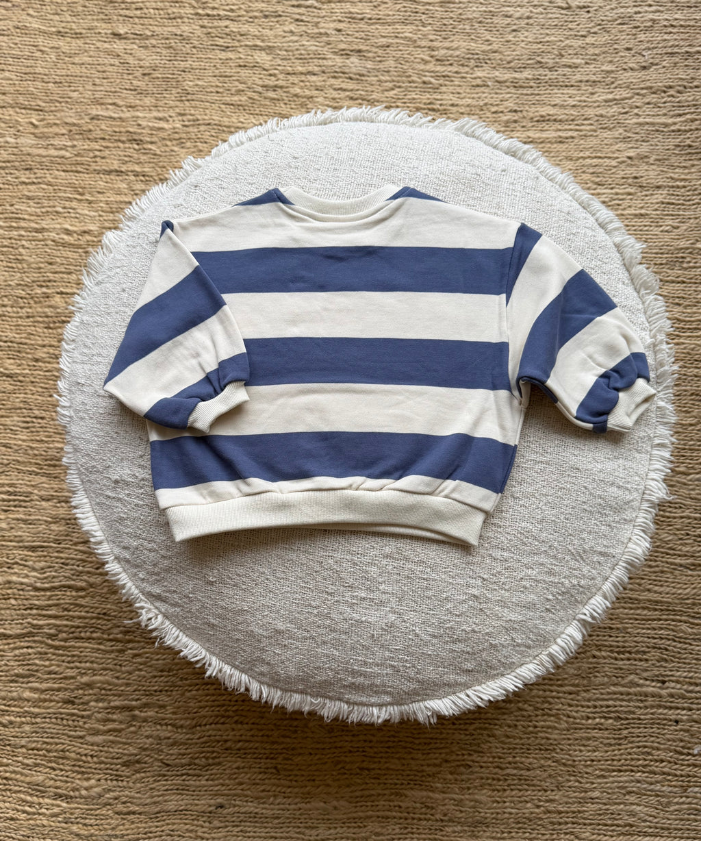 Chunky striped sweater - blue