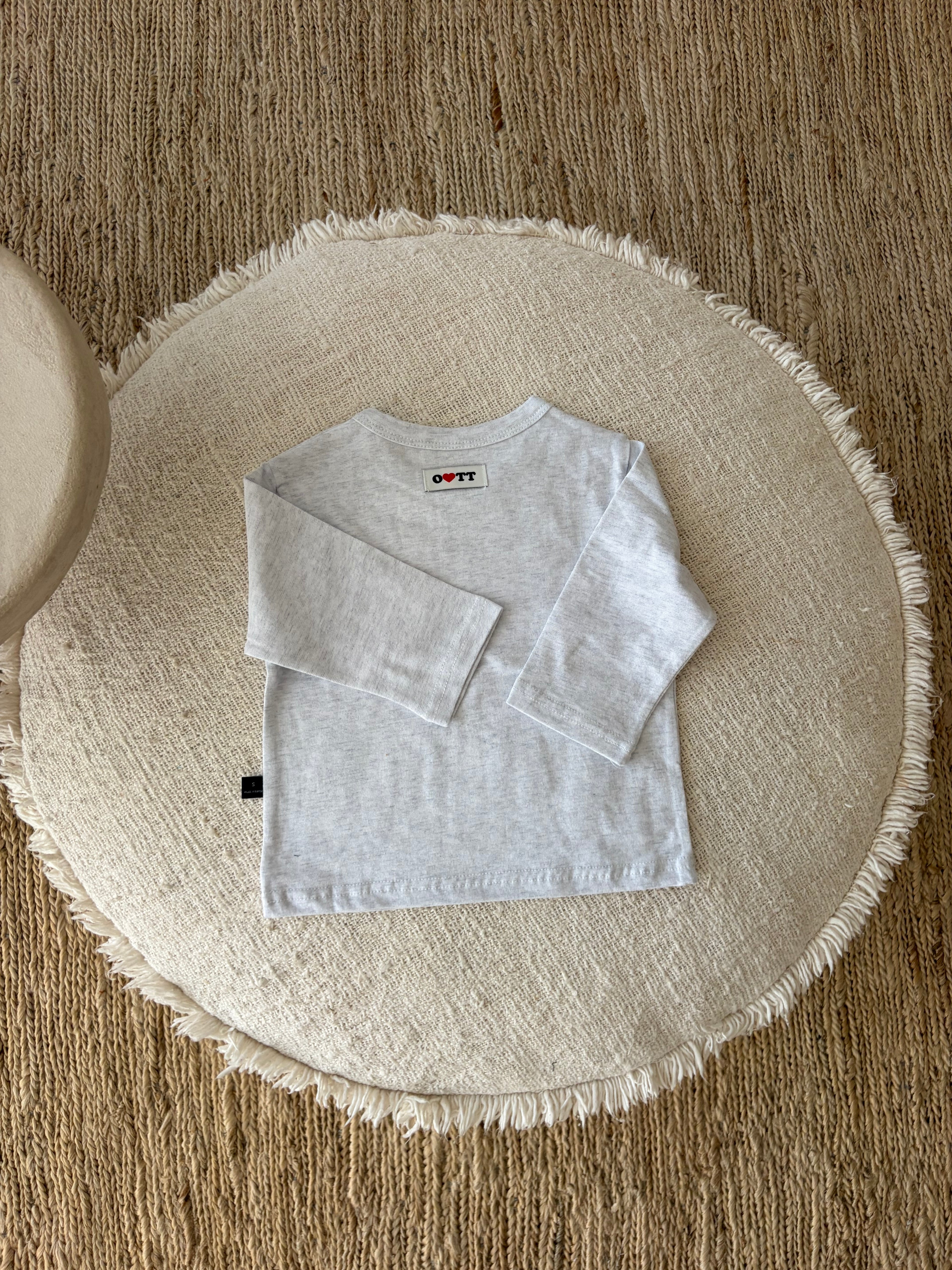 baby shirt met lange mouwen - grijs melange