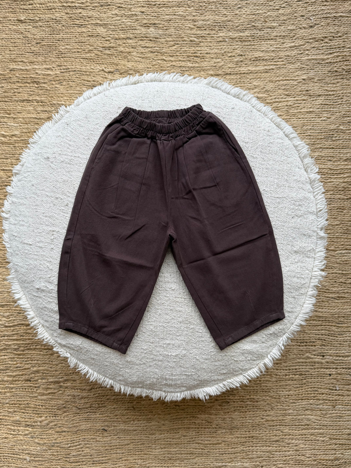Brown barrel pants