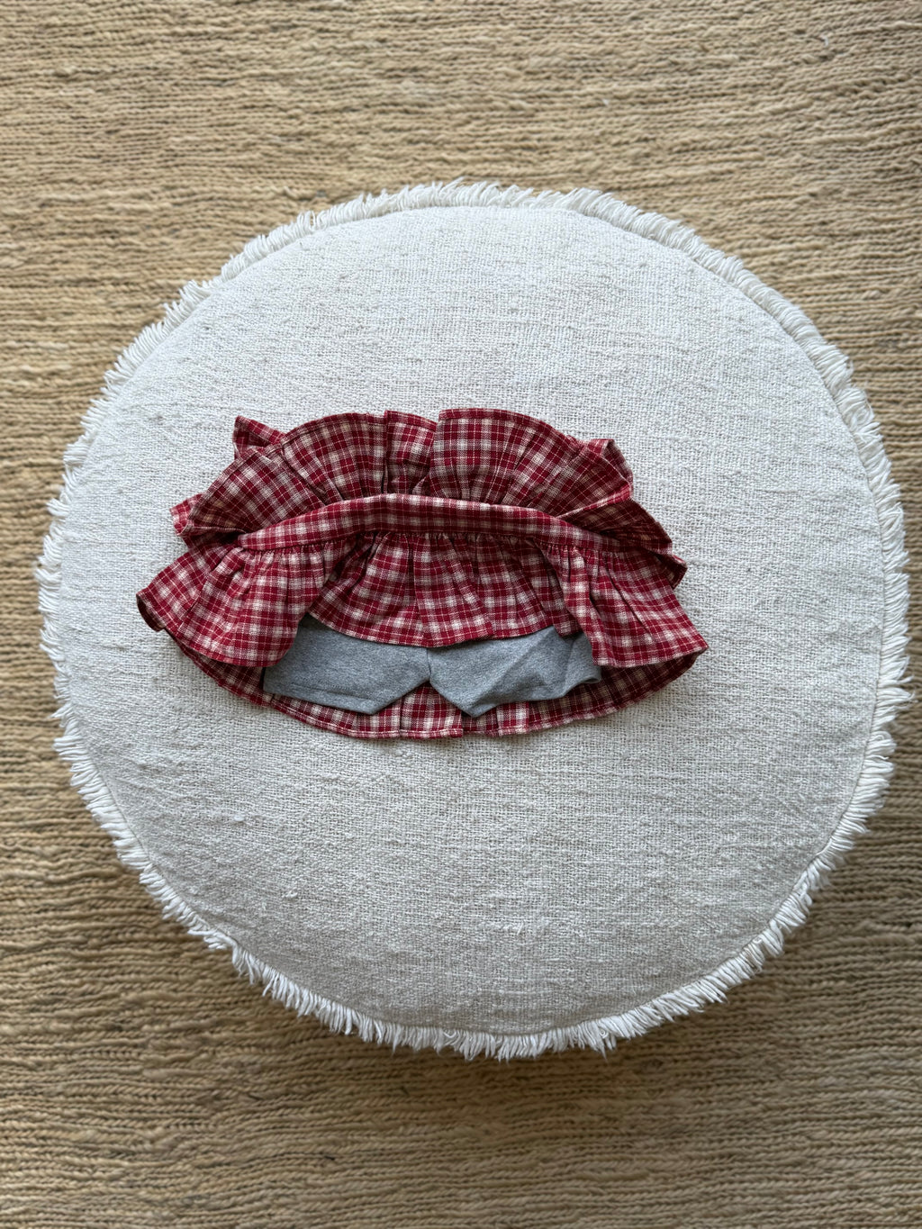 Flanel Can Can skirt - red