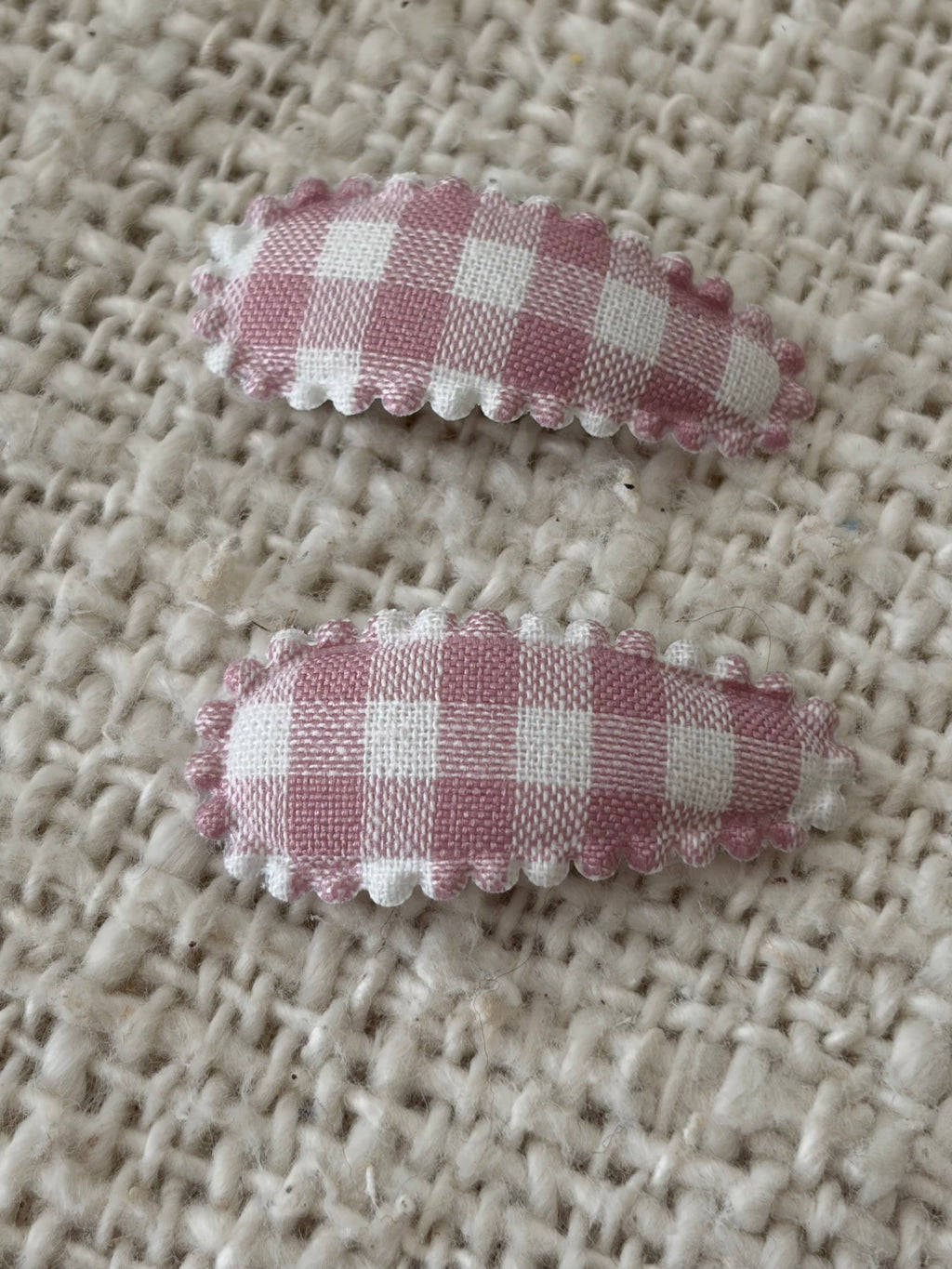 2 baby haarclipjes oudroze