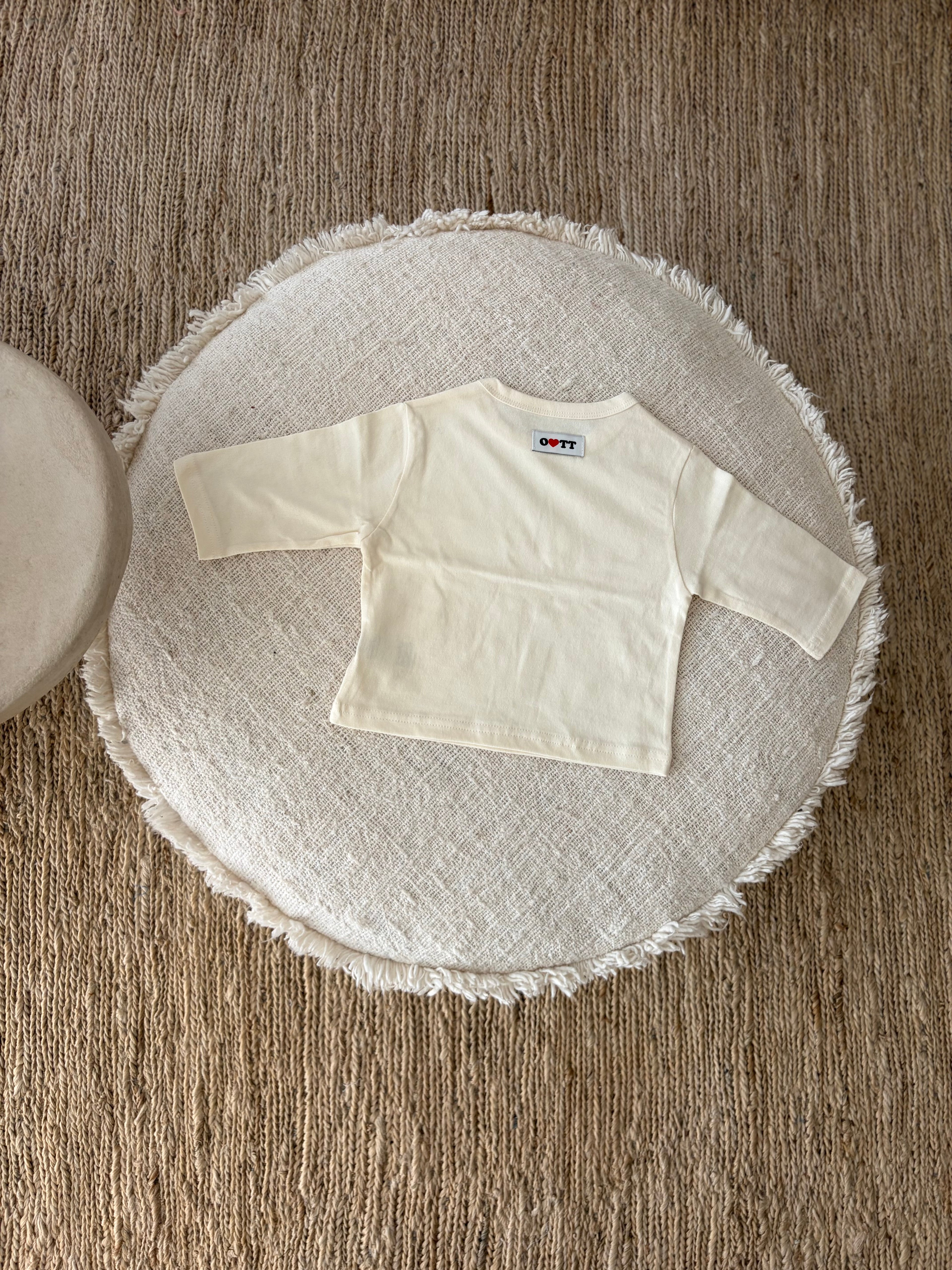 baby shirt met lange mouwen - creme