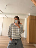 Women oversize striped sweater