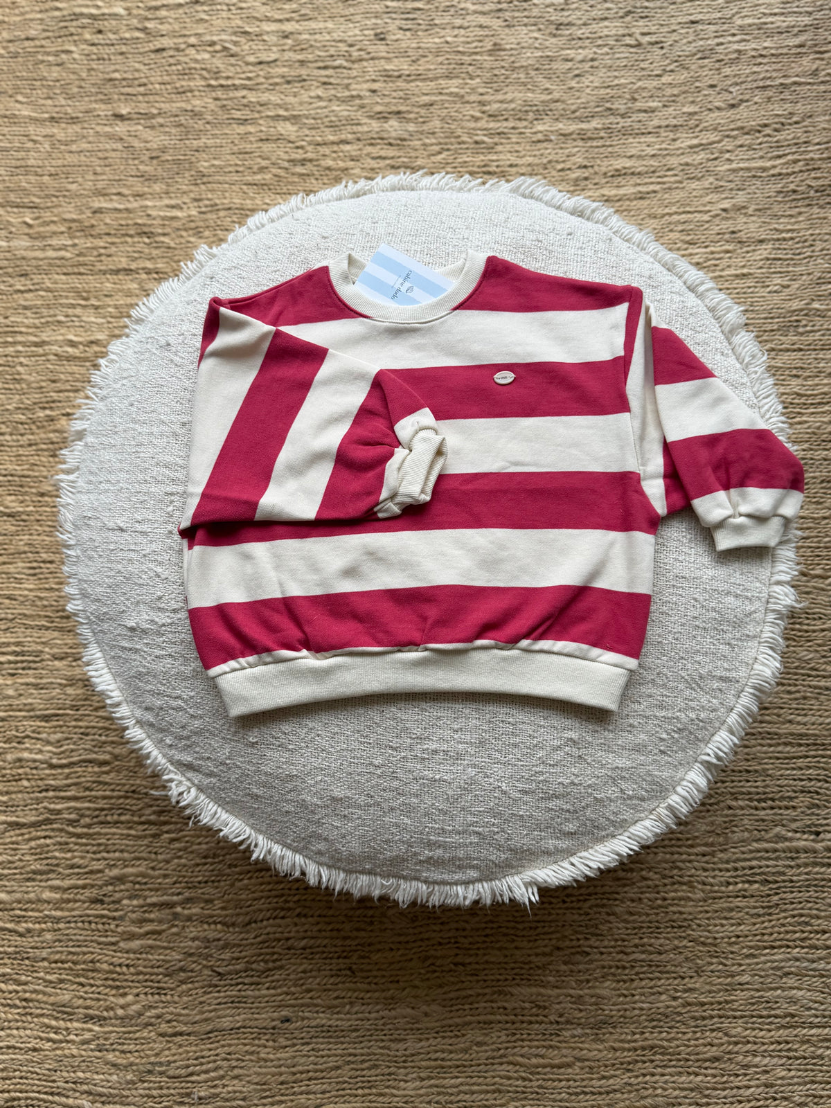 Chunky striped sweater - red