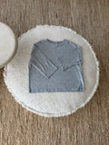 Grijze oversize t-shirt met lange mouwen
