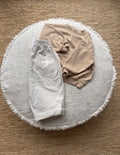 Crème & beige gestreepte broek