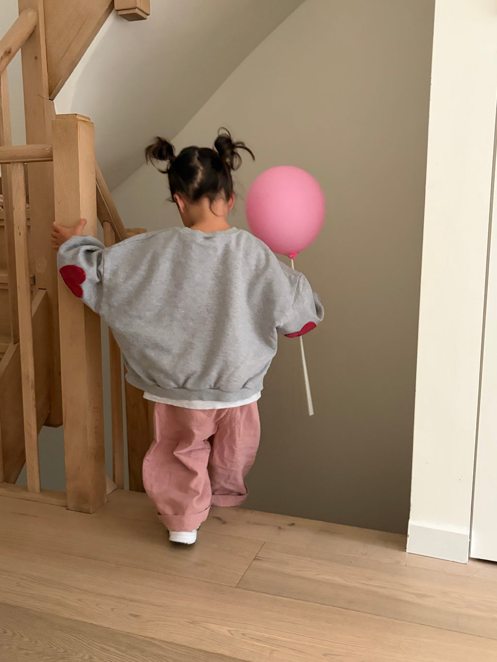 Wijde roze broek met zak – linnen look