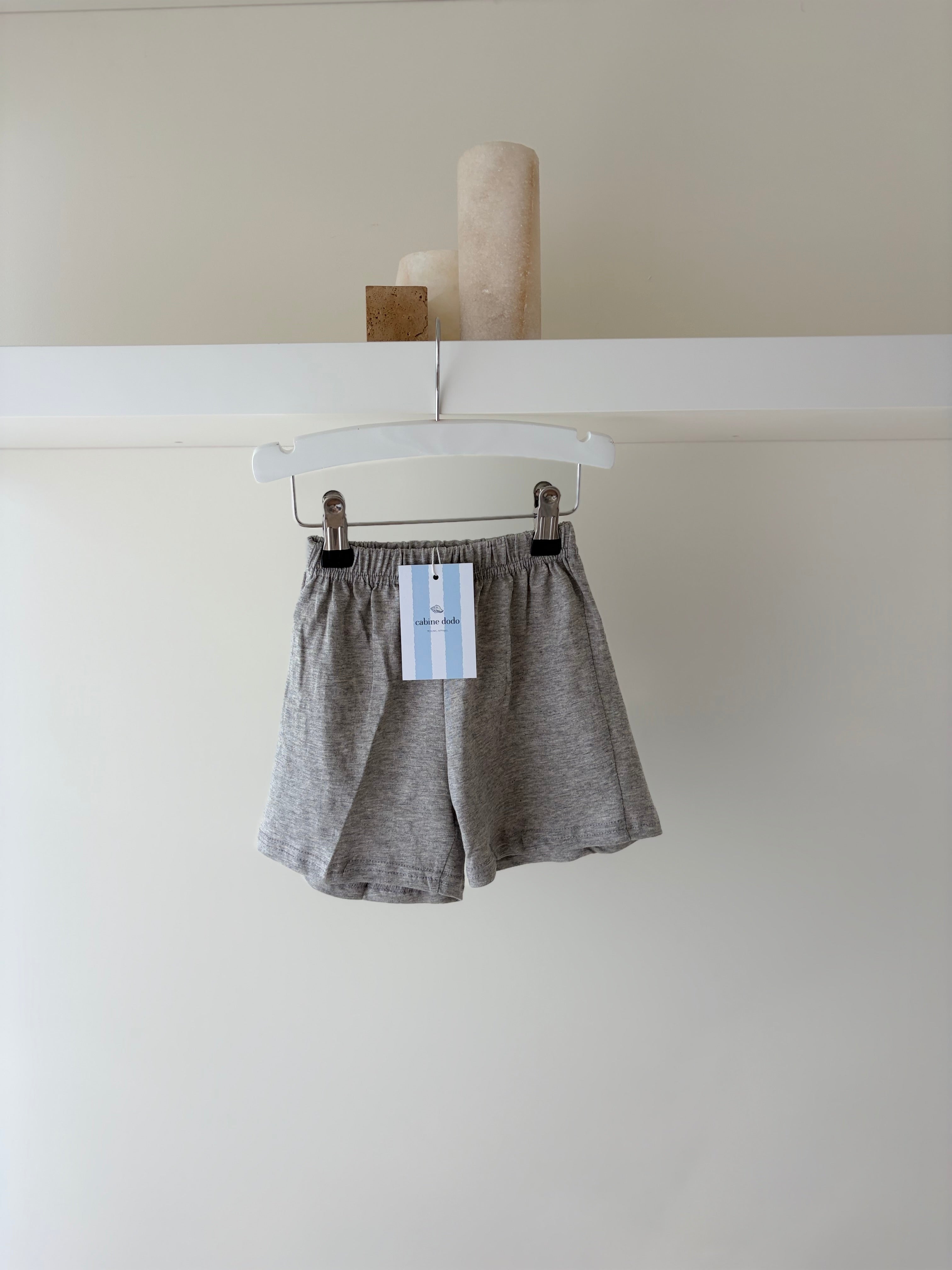 grijze katoenen short