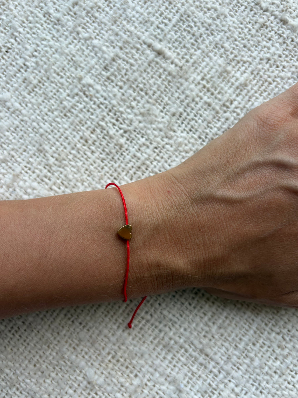Moederdag cadeau hartjes armband - rood