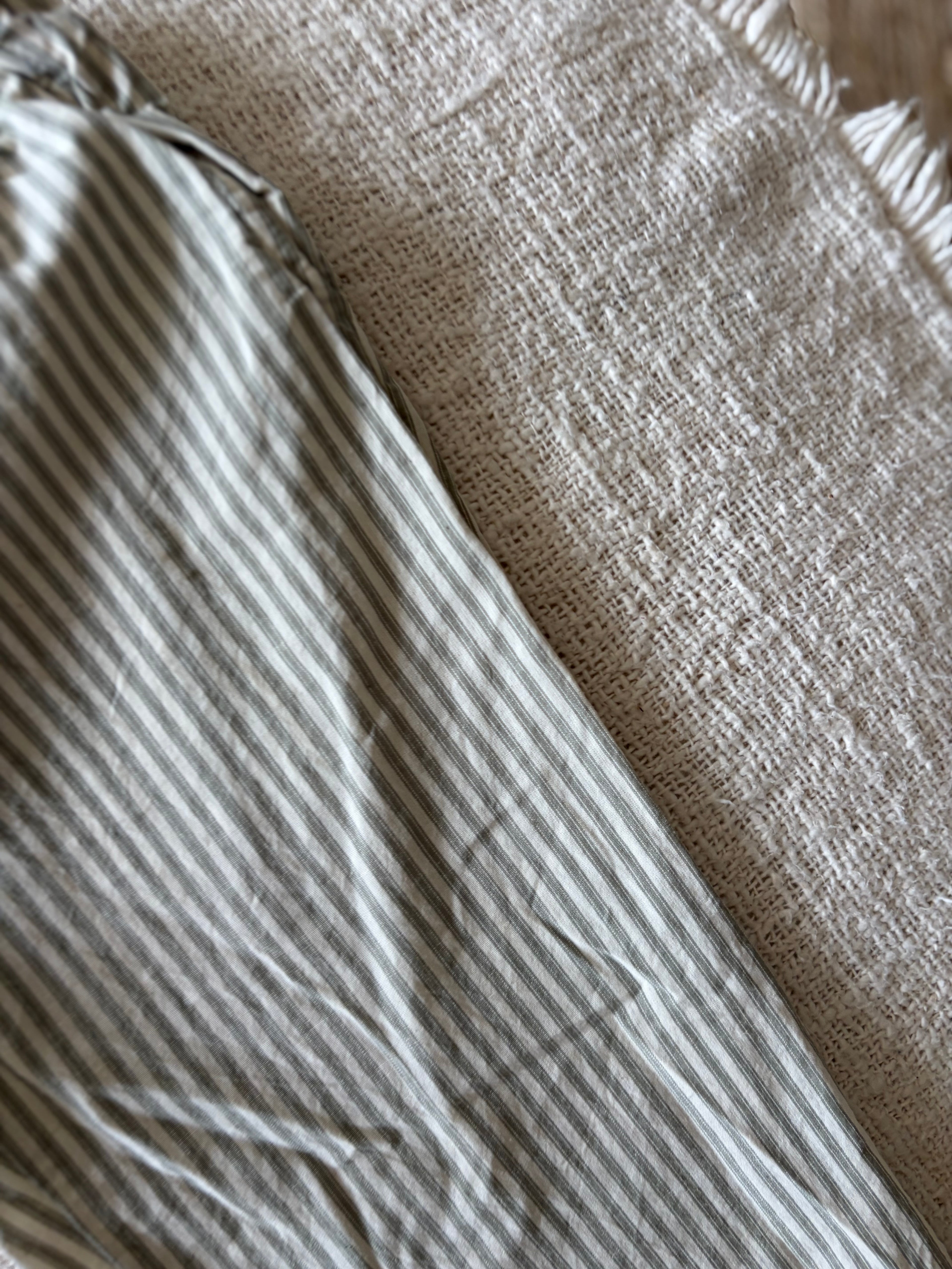 Salie groene gestreepte broek