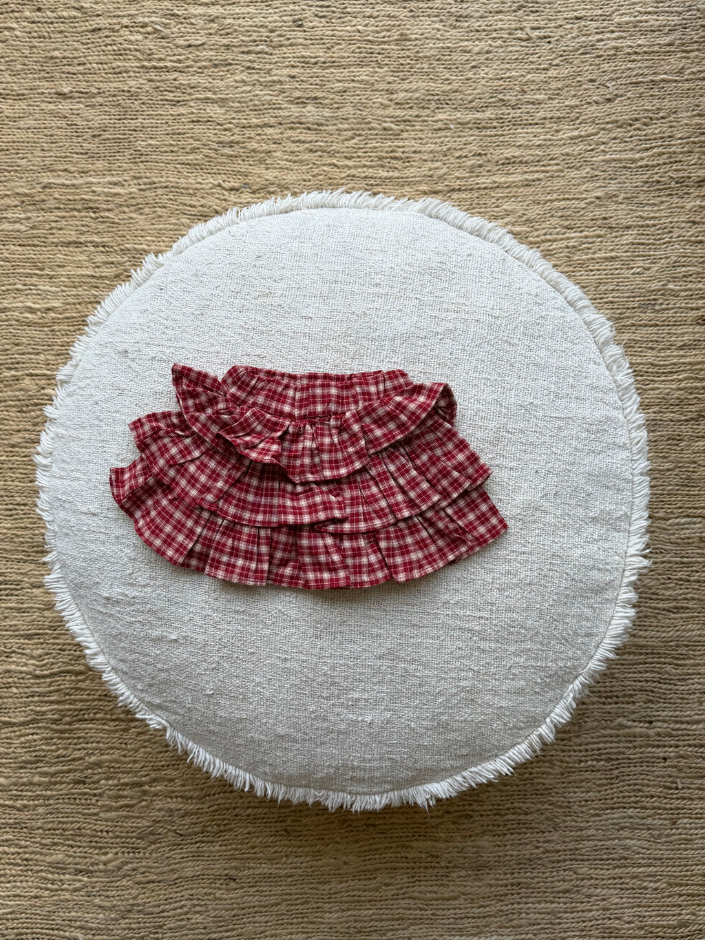 Flanel Can Can skirt - red