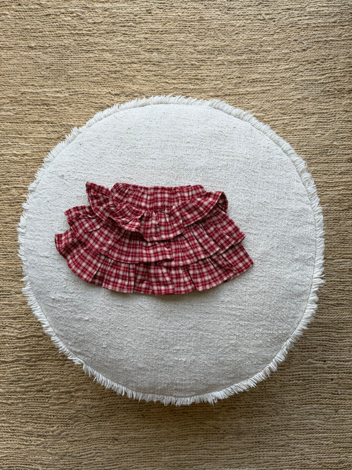 Flanel Can Can skirt - red