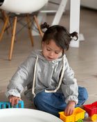Oversized hoodie met rits - grijs