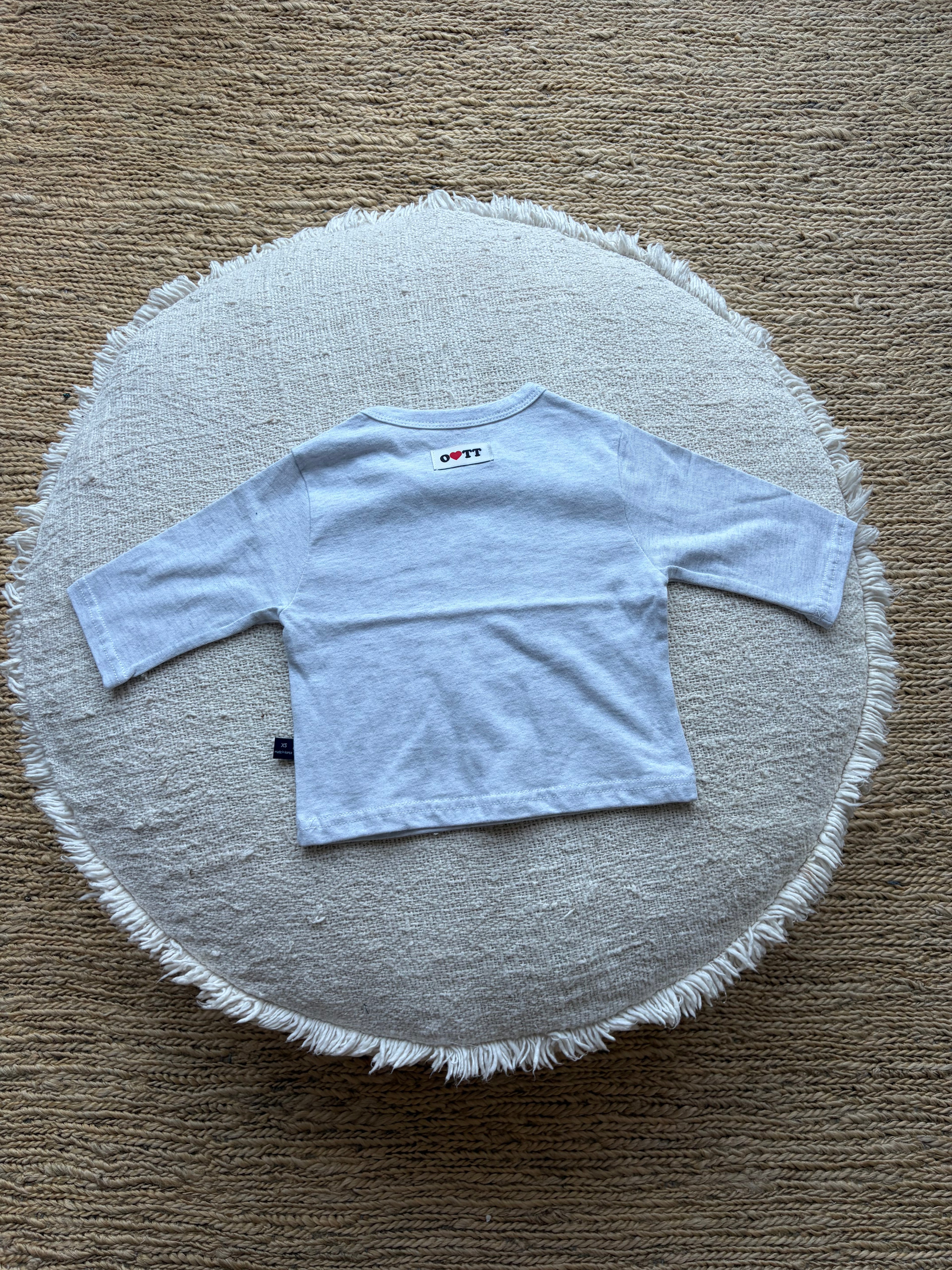 baby shirt met lange mouwen - grijs melange