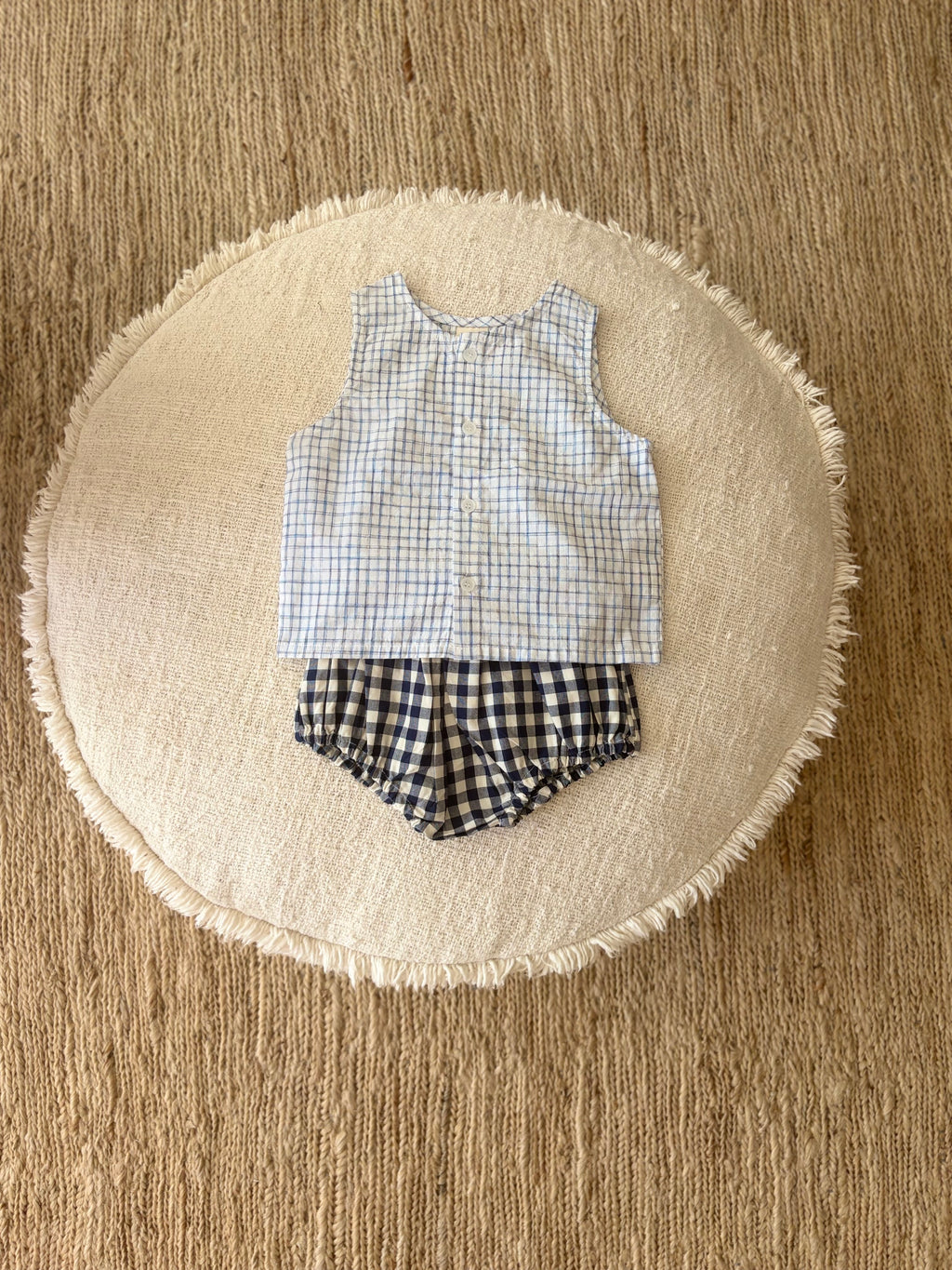 blauw geruite bloomer