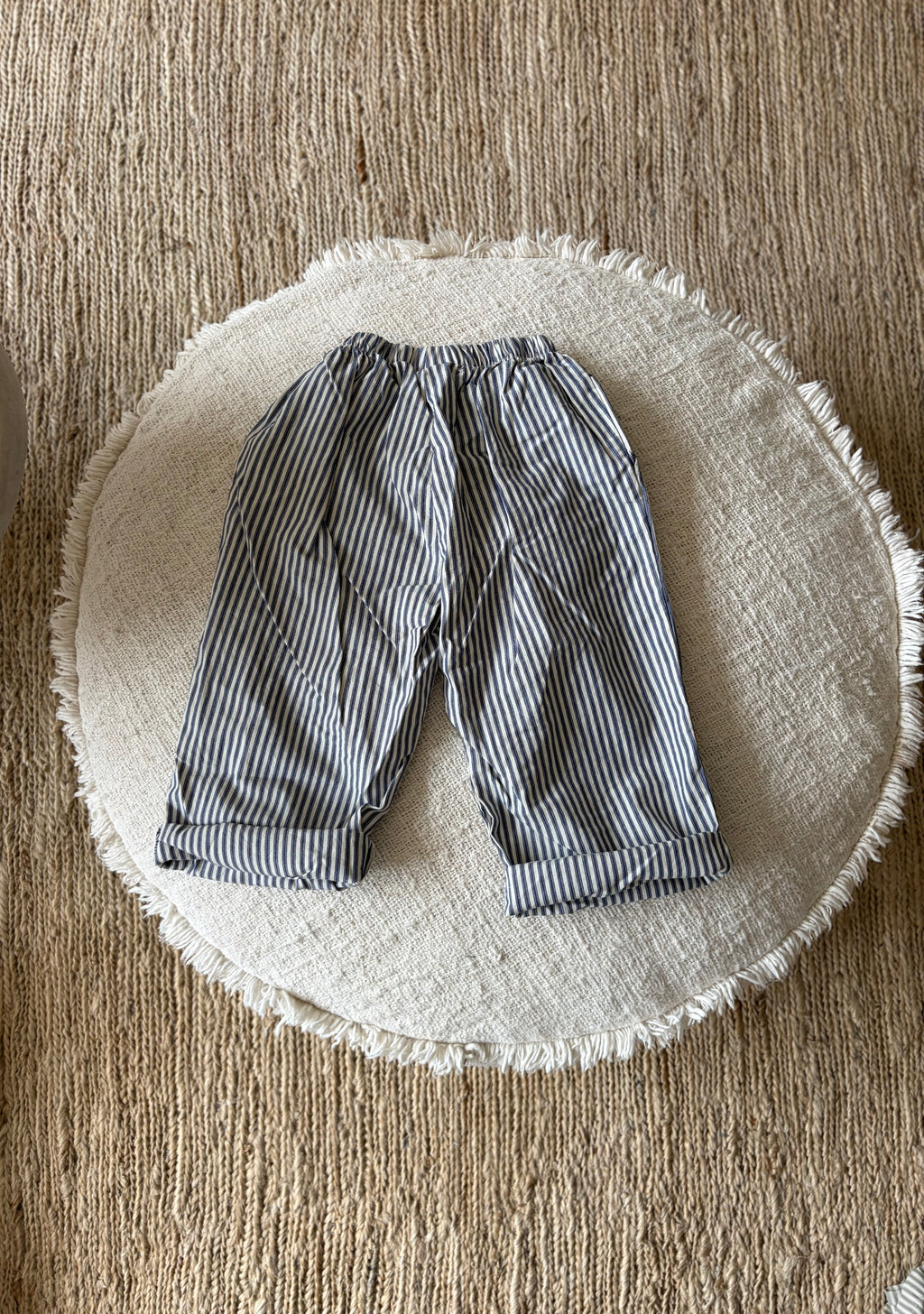 Marine gestreepte broek