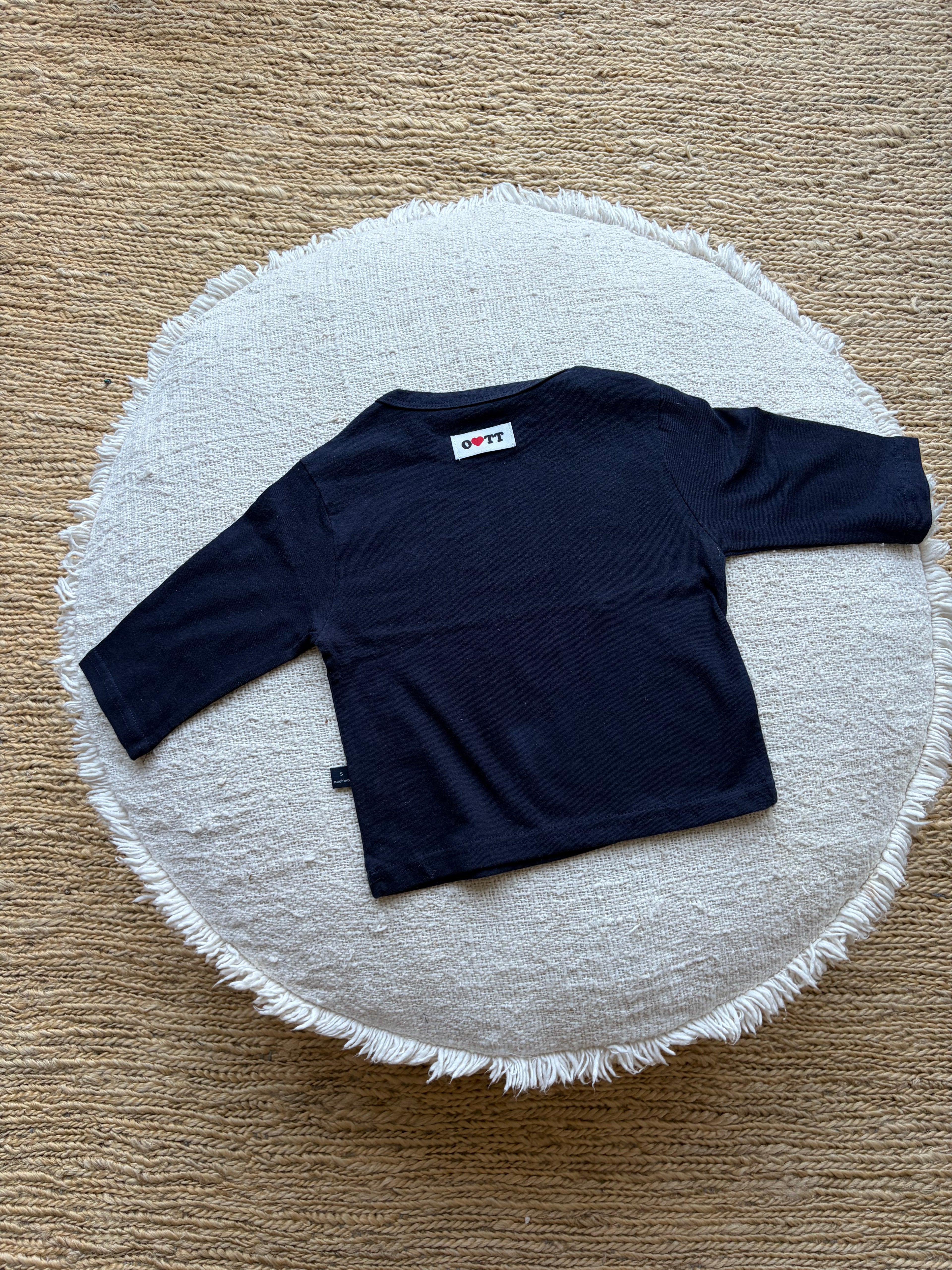 baby shirt met lange mouwen - marineblauw