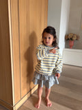 vanille gele & grijze sweater