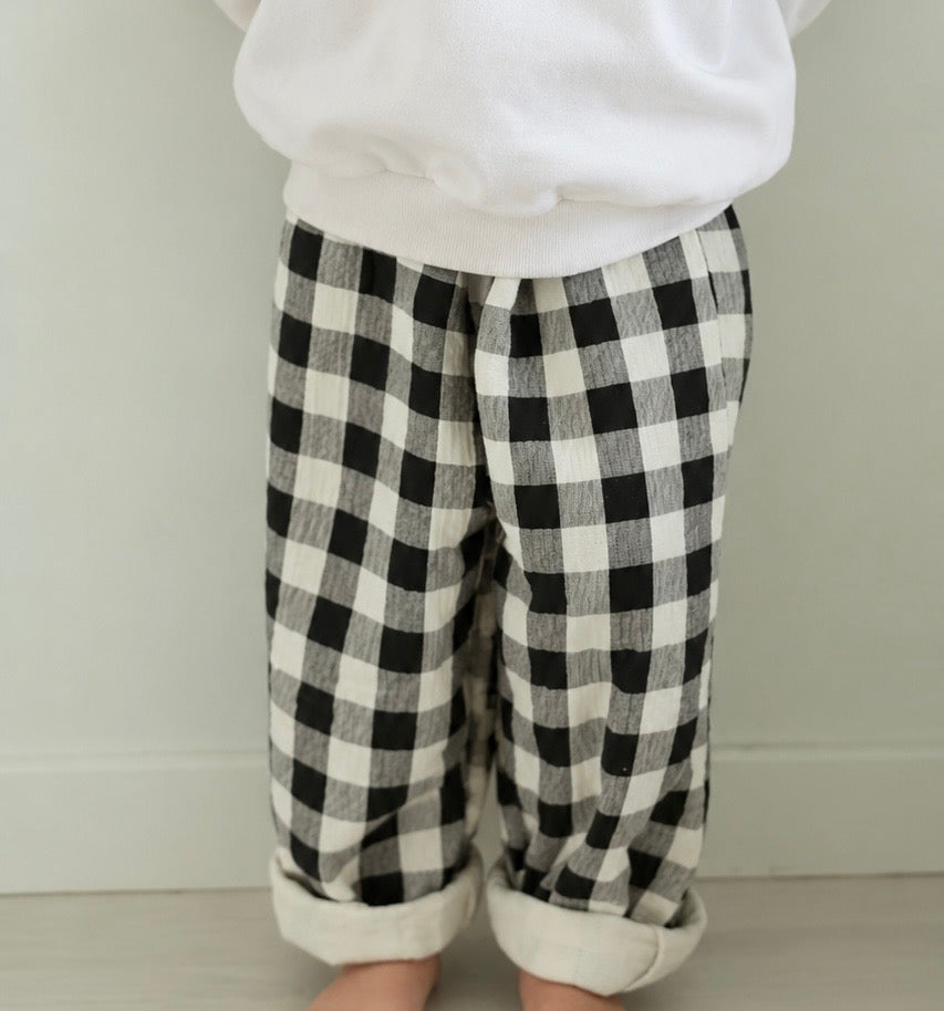 zwart geruite broek - oversize