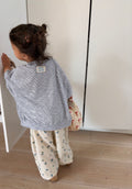Blauwe bloemen ballonbroek