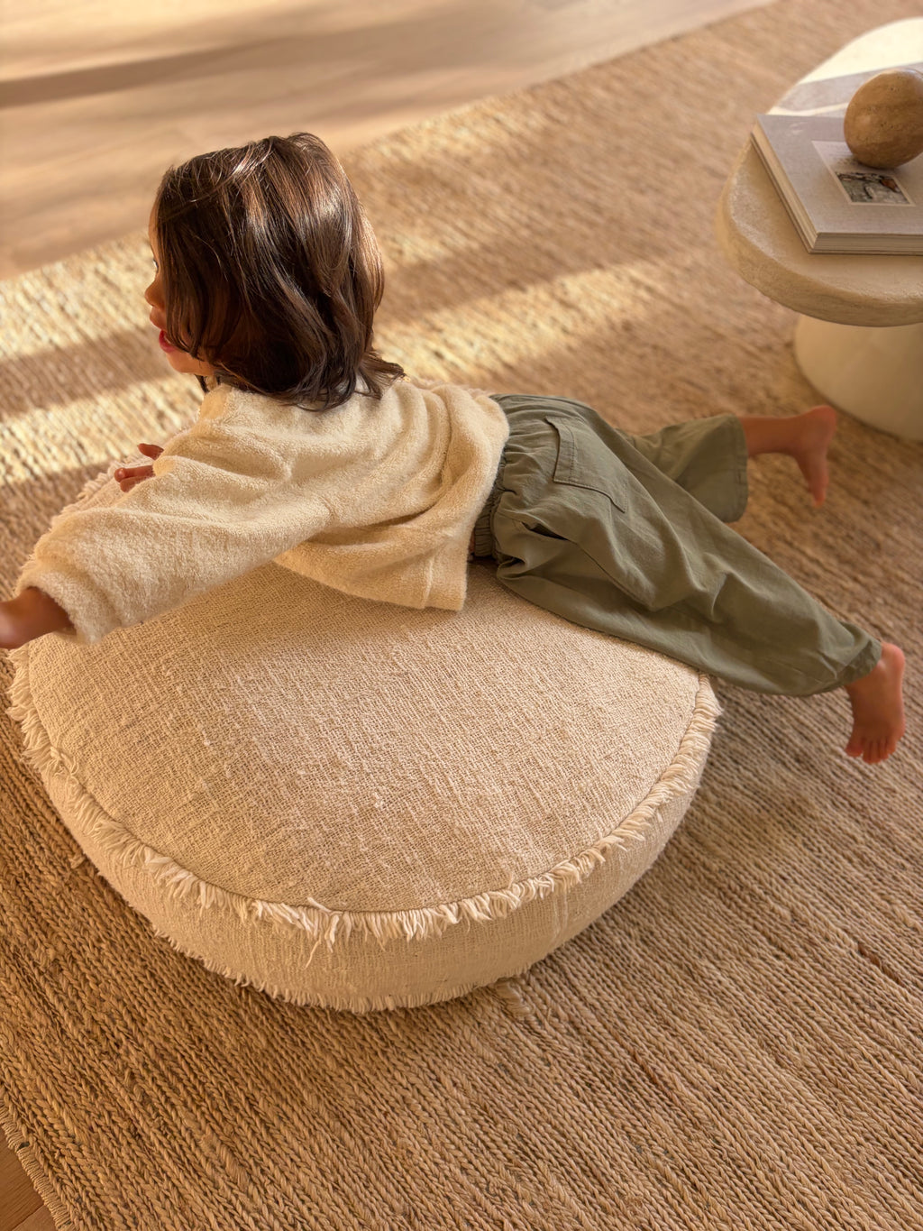 Khaki barrel broek