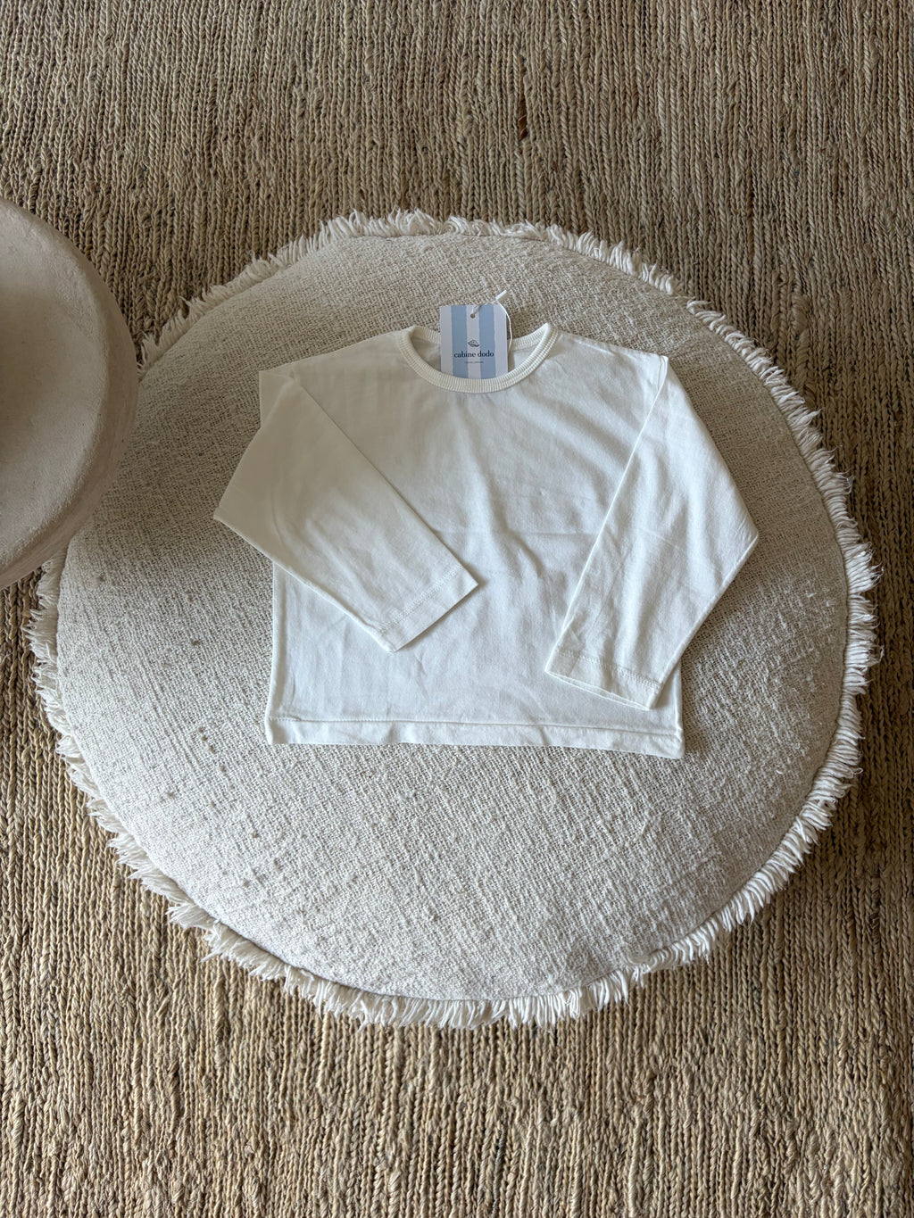 witte tee met lange mouwen - sweater look