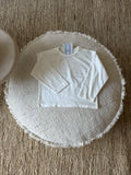 witte tee met lange mouwen - sweater look
