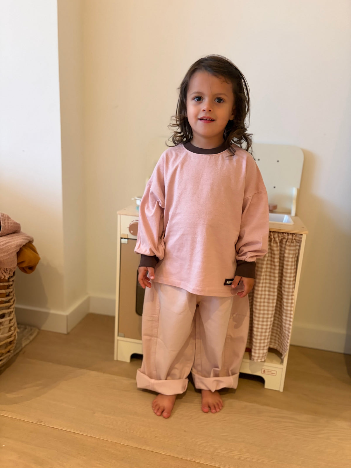 pink barrel broek